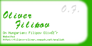 oliver filipov business card